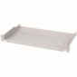 Półka 1U 255mm Rack 19, 2 pkt mocowania, perforowana, szara 