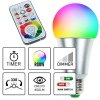 Żarówki kolorowe led rgb + piloty zestaw 4 sztuk