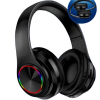 Słuchawki bezprzewodowe bluetooth czarne led