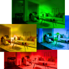 Żarówki kolorowe led rgb + piloty zestaw 4 sztuk