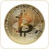 moneta bitcoin w kapslu pudełku