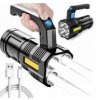 Latarka led 2000lm z uchwytem akumulatorowa