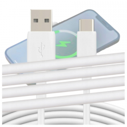 Kabel fast USB C biały 1 m do szybkiego ładowania