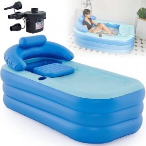 Wanna SPA składana z zagłówkiem dmuchana z pompką