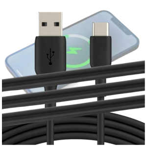 Kabel fast USB C czarny 1 m do szybkiego ładowania