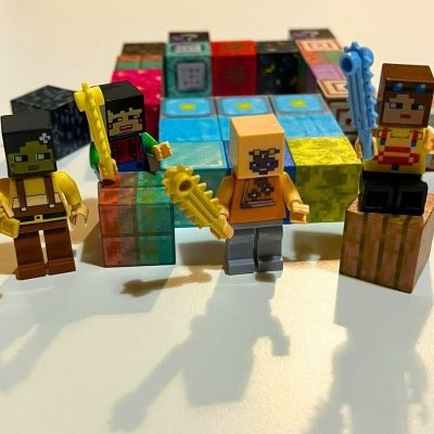 Klocki magnetyczne sześciany 27 sztuk + 4 figurki + worek