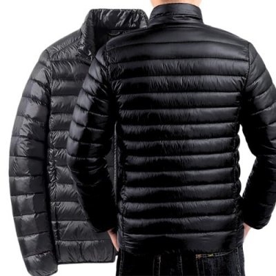 Męska kurtka przejściowa czarna pikowana L/XL bez kaptura