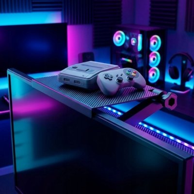 Półka na TV / monitor – uchwyt na dekoder, piloty i akcesoria