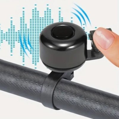 Dzwonek rowerowy czarny głośny