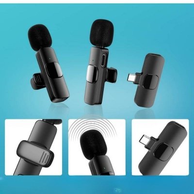 Zestaw 2 mikrofonów bezprzewodowych – mikrofony krawatowe do telefonu, tabletu, vlogów i podcastów