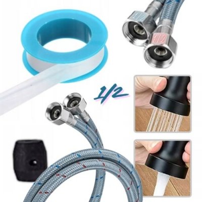 Bateria kuchenna czarna mat z wyciąganą wylewką 2 funkcje