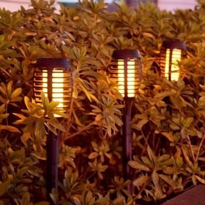 Lampa słoneczna pochodnia płomień 48,5 cm zestaw 4 sztuk