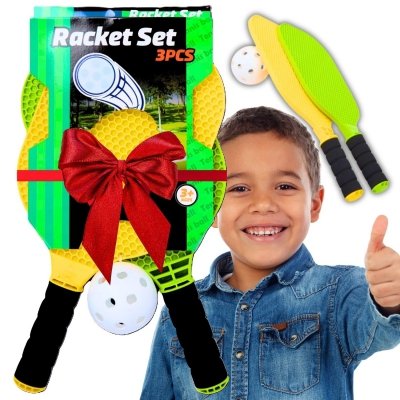 Zestaw paletek do pickleballa dla dzieci i dorosłych – rakiety + piłka