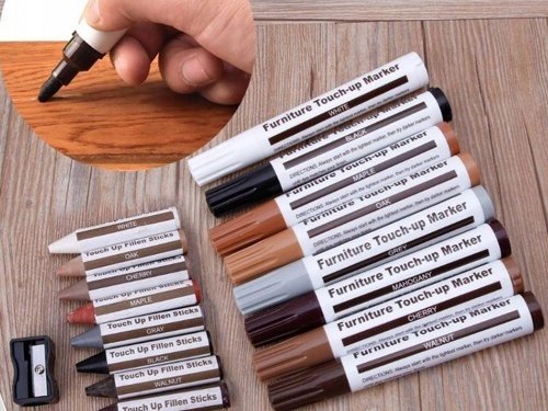 Markery do naprawy mebli zestaw 21 elementów