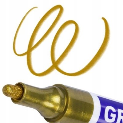 Marker do renowacji nagrobków złoty wodoodporny trwały okrągła końcówka