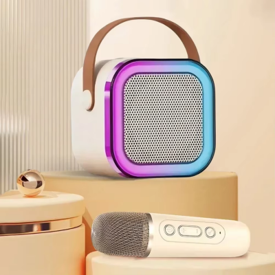 Zestaw karaoke dla dzieci mikrofon głośnik rgb