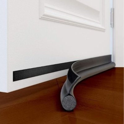 Uszczelka pod drzwi na rzep antyprzeciąg czarna 96 cm