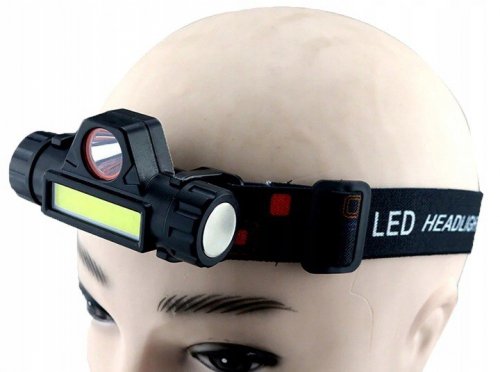Latarka czołowa led ładowanie usb