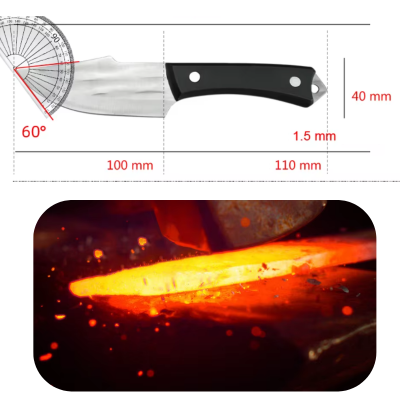 Nóż japoński Kurofu ostry kuty z kaburą