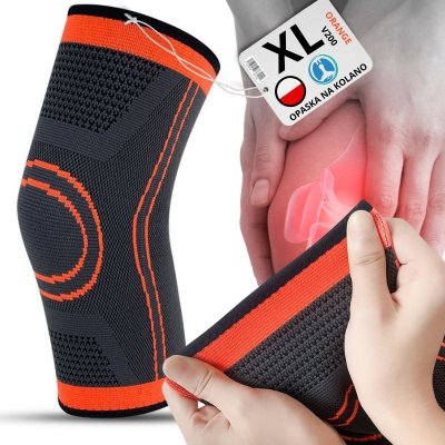 Stabilizator kolana XL orange - orteza opaska uciskowa