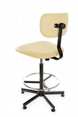 Krzesło obrotowe wysokie Black Eco H+ RING RKW-27