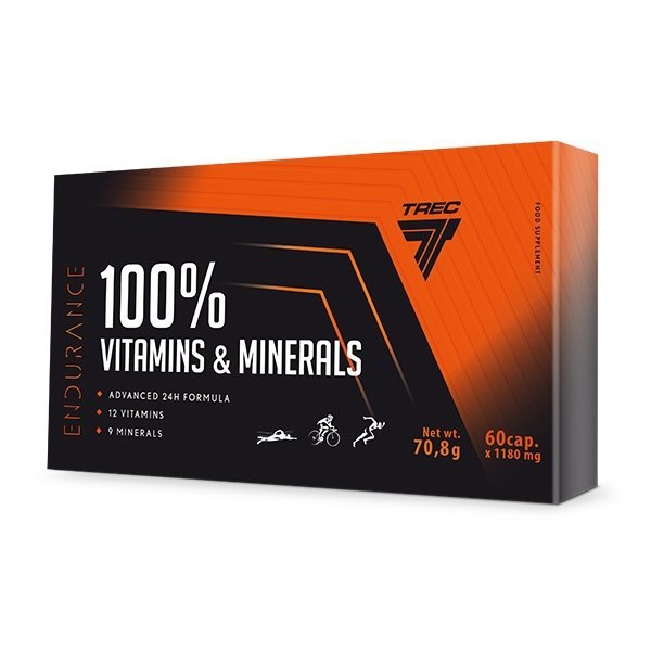 100% Vitamins &amp; Minerals Trec ENDU 60 kaps.