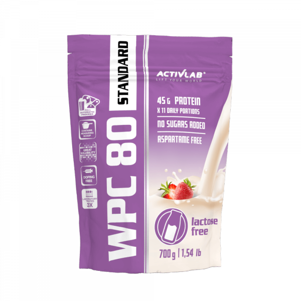 Activlab WPC 80 Standard Lactose Free 700g truskawka