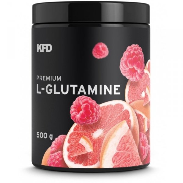 KFD Premium L- Glutamine 500g smak malinowo-grejpfrutowy