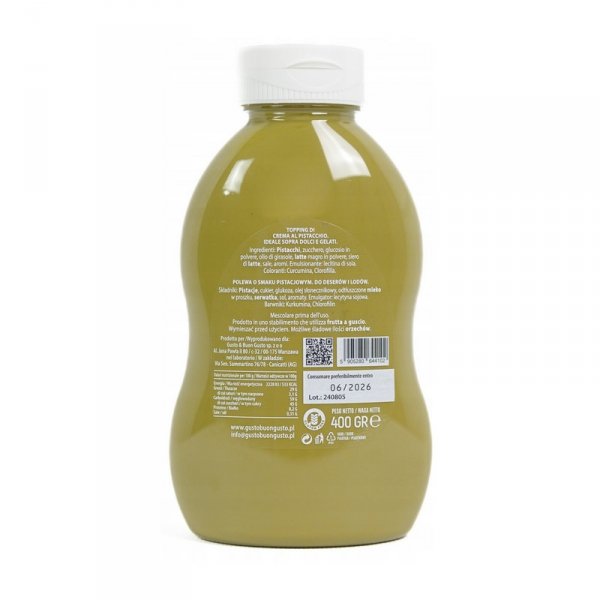 Polewa Pistacjowa 400g Sycylia Gusto&amp;Buon Gusto foto 2