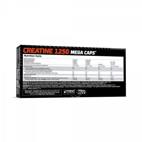  Olimp Creatine 1250 Monohydrate 120 kaps MEGA CAPS-info