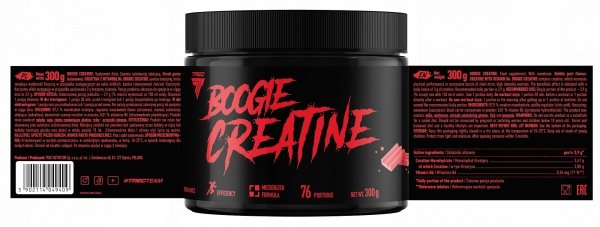 Informacja żywieniowa Trec Boogie Creatine 300g Bubble Gum 