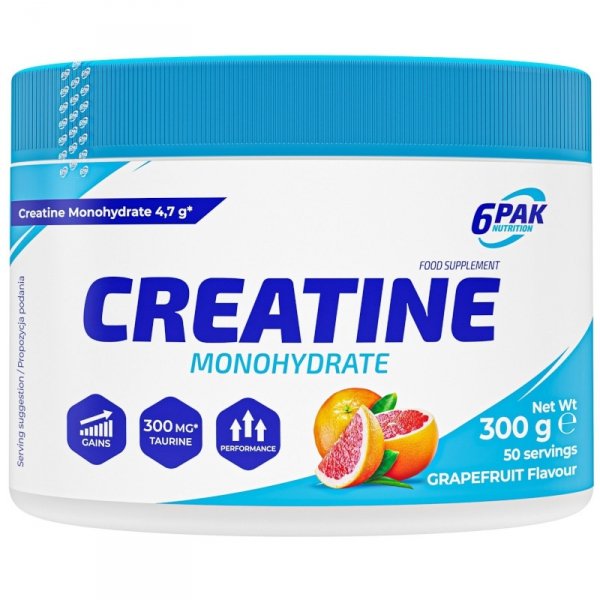 6PAK Creatine Monohydrate 300g Grapefruit