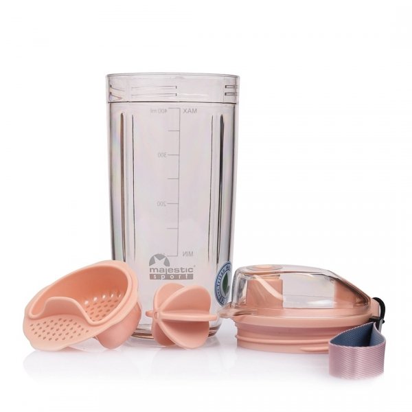 Shaker Tritanowy do Odżywek Majestic Sport Shaky 400ml Różowy foto 3