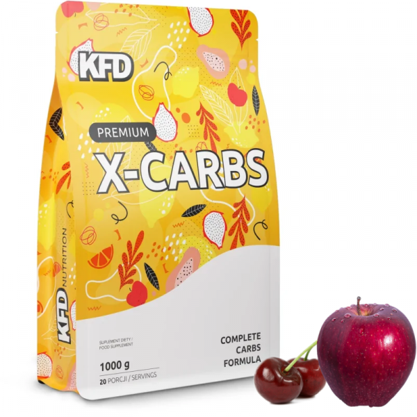 KFD Premium X-Carbs 1000 g Jabłkowo - Wiśniowy