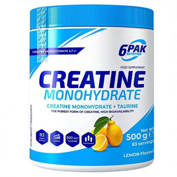 Kreatyna 6PAK Creatine Monohydrate 500g cytryna