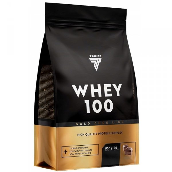 TREC WHEY 100 GOLD CORE 900g Czekolada