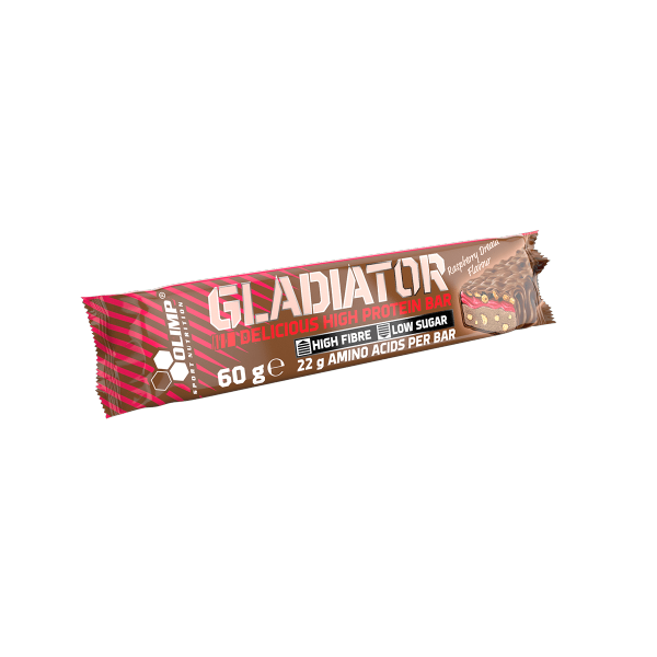 Baton Olimp Gladiator High Protein Bar 60g Malina w Czekoladzie