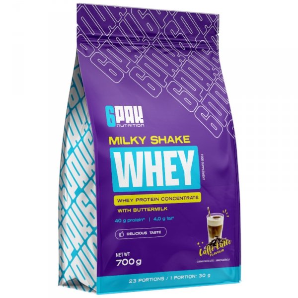 6PAK Milky Shake Whey 700g Caffe Latte