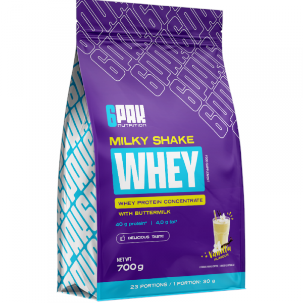  6PAK Milky Shake Whey 700g Wanilia
