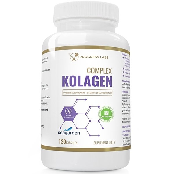 Kolagen Rybi Morski 500mg Stawy Kości Skóra Włosy 120kap Progress Labs