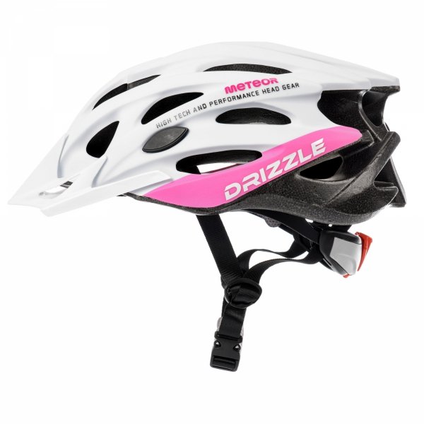 Kask Rowerowy Meteor MV29 Drizzle  L 58-61 cm Biało-Różowy