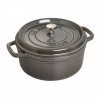 Garnek żeliwny Okrągły 5.2l Grafitowy La Cocotte Staub