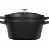 Zestaw 2 Naczyń + Pokrywka 24 Cm Czarny Staub