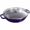 Wok żeliwny Z Pokrywką 30 Cm, Niebieski Staub
