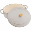 Garnek żeliwny Owalny 6.5l Kość Słoniowa Bellamonte Ballarini