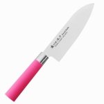 Satake Macaron Pink nóż Santoku 17 Cm uniwersalny