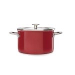 Garnek emaliowany z pokrywką 3,7l - czerwony / KitchenAid