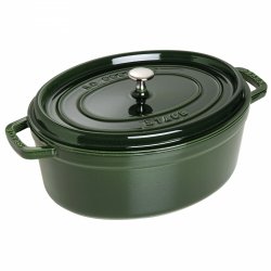 Garnek żeliwny Owalny 5.5l Zielony La Cocotte Staub