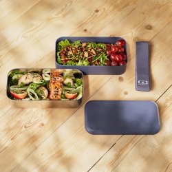 Monbento Sense Original bento lunchbox 1.2L Blue Natural