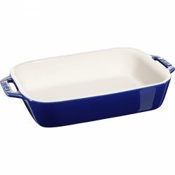 Prostokątny Półmisek Ceramiczny 2.4l Niebieski Cooking Staub